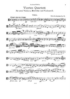 Streichquartett Nr.4 in a-Moll, Op.25: Violastimme by Wilhelm Stenhammar