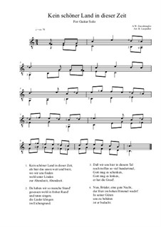 Kein schöner Land in dieser Zeit von A.W.v. Zuccalmaglio auf MusicaNeo