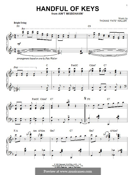 Handful of Keys: Für Klavier by Fats Waller