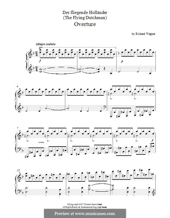 Fragmente: Ouvertüre, für Klavier by Richard Wagner