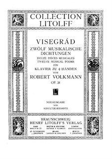 Visegrád, Op.21: Vollständiger Satz für Klavier, vierhändig by Robert Volkmann