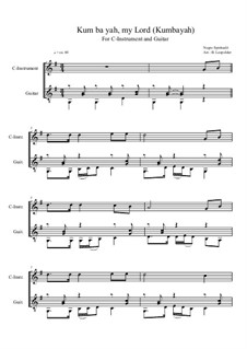 Kumbaya my Lord: For C-instrument and guitar by folklore