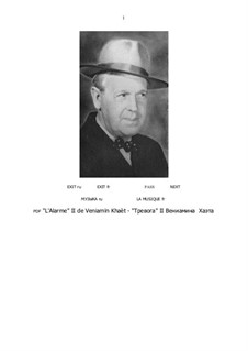 Alarm: Satz II – Partitur und Stimmen by Benjamin (Veniamïn) Khaèt