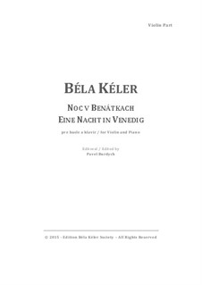 Eine Nacht in Venedig: Solostimme by Béla Kéler