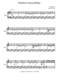 Children's Song Medley: Für Klavier by Unknown (works before 1850)