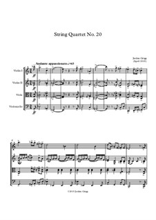 String Quartet No.20: String Quartet No.20 by Jordan Grigg