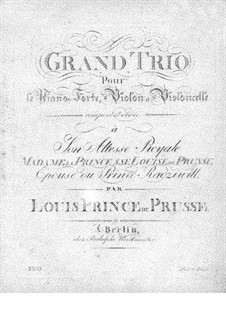 Grosses Klaviertrio in Es-Dur, Op.10: Klavierstimme by Louis Ferdinand Prince of Prussia
