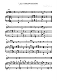 Gaudeamus Igitur variations von M. Hankinson auf MusicaNeo