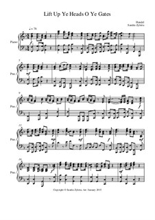 Lift Up Ye Heads, O Ye Gates: Für Klavier by Georg Friedrich Händel
