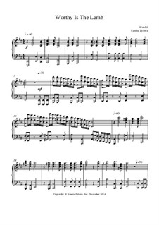 Nr.53 Würdig ist das Lamm: Für Klavier by Georg Friedrich Händel