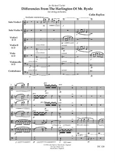 Differencies from the Harlington of Mr. Byrde, B72: Differencies from the Harlington of Mr. Byrde by Colin Bayliss