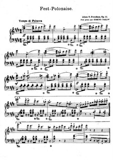 Grosser Polonaise, Op.12: Für Klavier by Johan Svendsen