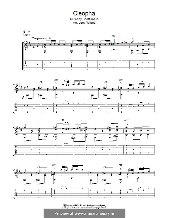 Cleopha: Für Gitarre by Scott Joplin
