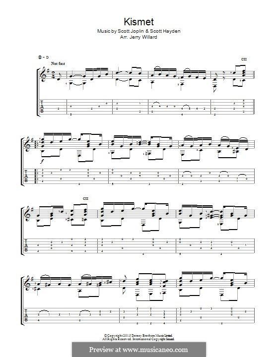 Kismet Rag: Für Gitarre by Scott Joplin