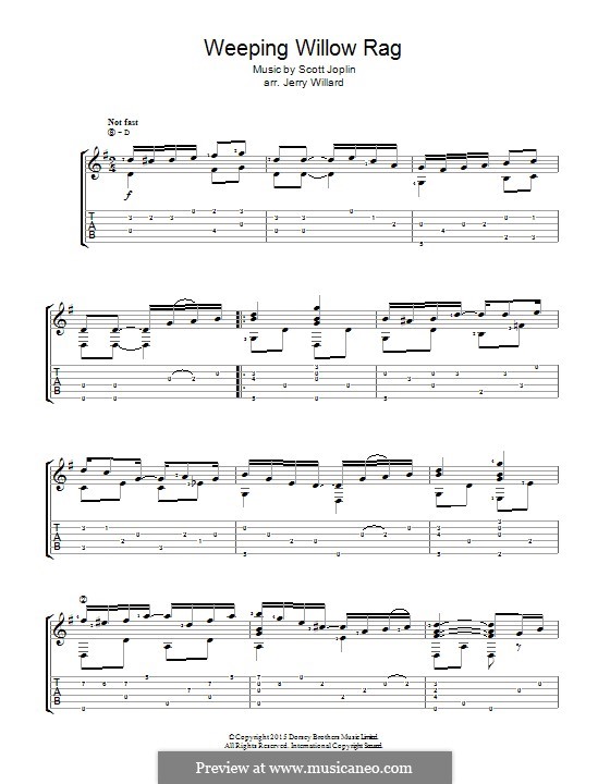 Weeping Willow: Für Gitarre by Scott Joplin