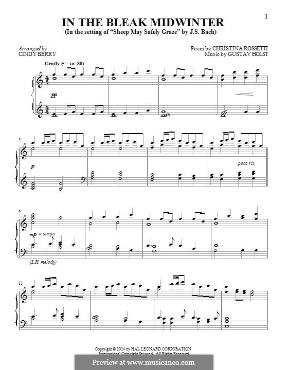 Piano version: Für einen Interpreten by Gustav Holst