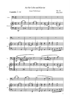 Air für Cello und Klavier, Op.32: Air für Cello und Klavier by Jürgen Pfaffenberger
