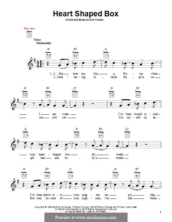 Heart Shaped Box (Nirvana): Für Ukulele by Kurt Cobain