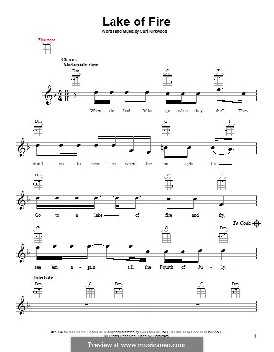 Lake of Fire (Nirvana): Für Ukulele by Curt Kirkwood