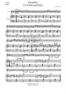 Tarantella for Violin and Piano: Tarantella for Violin and Piano by Amir Awad