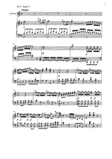 No.1 Aria di Aspasia 'Al destin che la minacia togli, oh Dio!': Für Stimme und Klavier by Wolfgang Amadeus Mozart