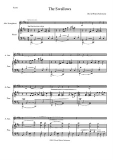 The Swallows: Für Altsaxsophon und Klavier by David W Solomons