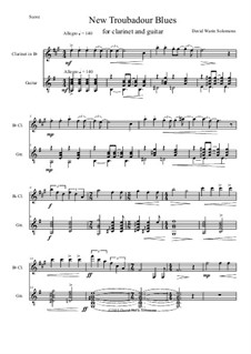 New Troubadour Blues: Für Klarinette und Gitarre by David W Solomons