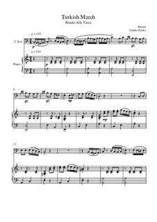 Türkisches Rondo: Partitur für zwei Interpreten by Wolfgang Amadeus Mozart