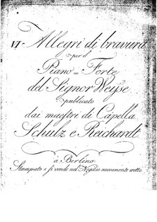 Sechs Allegro für Klavier, Op.1: Für einen Interpreten by Christopher Ernst Friedrich Weyse