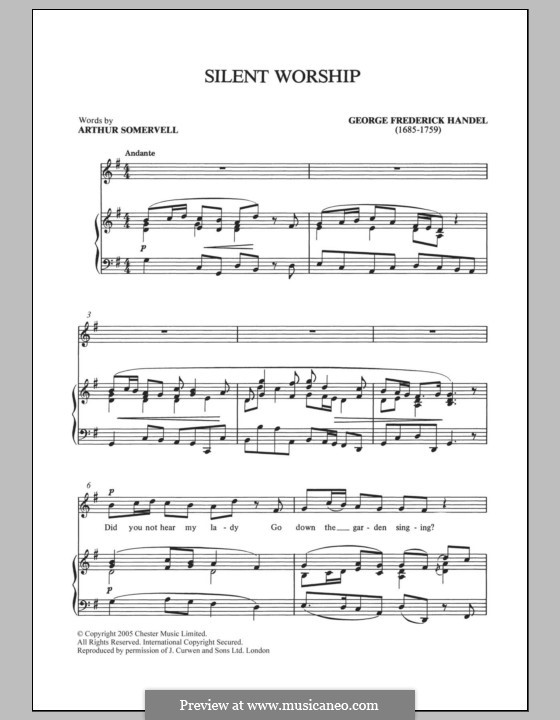 Ptolemäus, König von Ägypten, HWV 25: Silent Worship by Georg Friedrich Händel