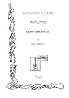 Sonate für Cembalo in C-Dur, Illy No.27: Für Flöte und Gitarre by Baldassare Galuppi