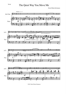 The Quiet Way you Move me: For alto flute and piano by David W Solomons