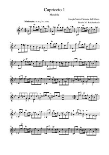 Capriccio 1: For mandola by Joseph Maria Clemens Dall'Abaco