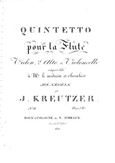 Quintett für Flöte und Streicher Nr.2 in C-Dur: Quintett für Flöte und Streicher Nr.2 in C-Dur by Joseph Kreutzer