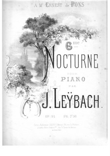 Nocturne Nr.6 in B-Dur, Op.91: Für Klavier by Joseph Leybach