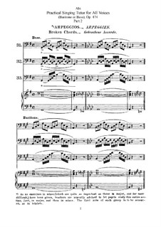 Praktische Gesangschule, Op.474: Gesangschule für Bariton- oder Baßstimme. Teil II by Franz Wilhelm Abt