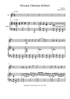 Onward, Christian Soldiers: Score for two performers (in B Flat) by Arthur Sullivan