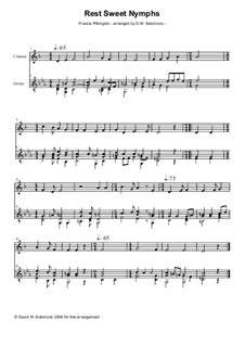 Rest Sweet Nymphs: Für Klarinette und Gitarre by Francis Pilkington