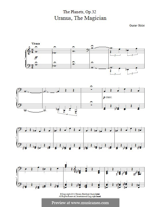 Uranus, the Magician: Für Klavier by Gustav Holst