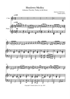Hoedown Medley: Score for two performers (in F) by folklore