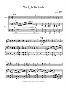 Nr.53 Würdig ist das Lamm: Score for two performers (in C) by Georg Friedrich Händel