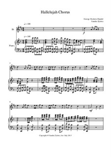 Nr.44 Halleluja: Score for two performers (in E Flat) by Georg Friedrich Händel