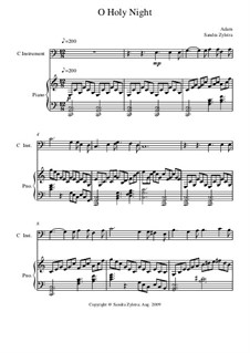 Instrumental version: Score for two performers (in C) by Adolphe Adam