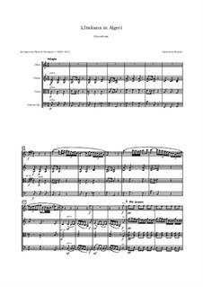 Die Italienerin in Algier: Overture, for oboe, violin, viola and cello by Gioacchino Rossini