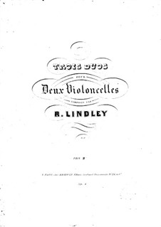 Drei Duos für zwei Cellos: Drei Duos für zwei Cellos by Robert Lindley