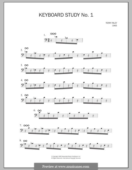 Keyboard Study No.1: Für Klavier by Terry Riley