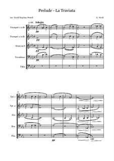 Fragmente: Prelude, for wind quintet by Giuseppe Verdi