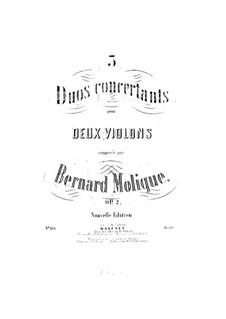 Drei Konzertduos, Op.2: Drei Konzertduos by Bernhard Molique