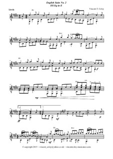 English Suite No.2 for Classical Guitar: Movement III - Jig by Vincent Coley