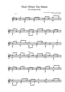 That's What's the Matter: Für Gitarre by Stephen Foster